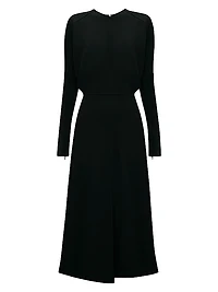 Stretch Dolman-Sleeve Midi-Dress