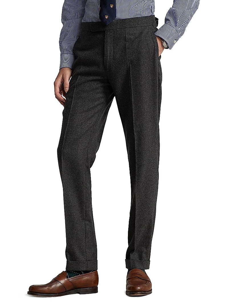 Wool Crease-Front Pants