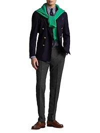 Wool Crease-Front Pants