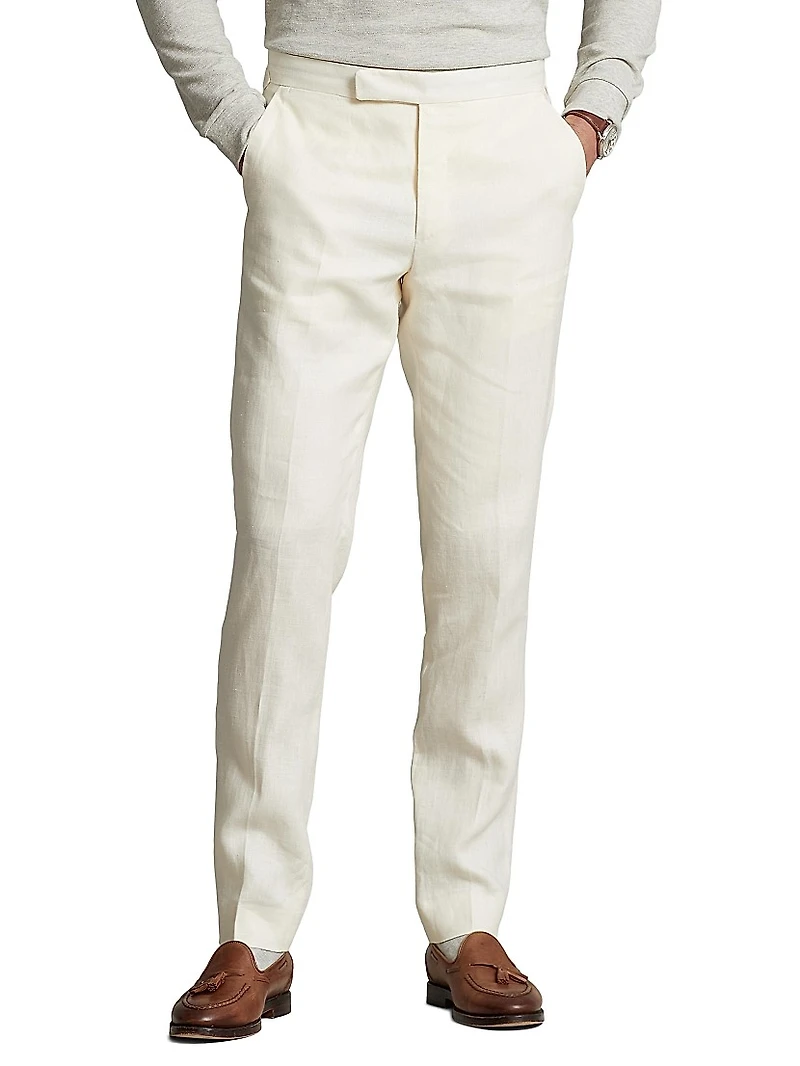 Linen Crease-Front Pants