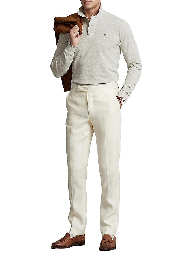 Linen Crease-Front Pants
