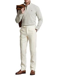 Linen Crease-Front Pants