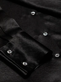 Savannah Satin Tie-Neck Blouse