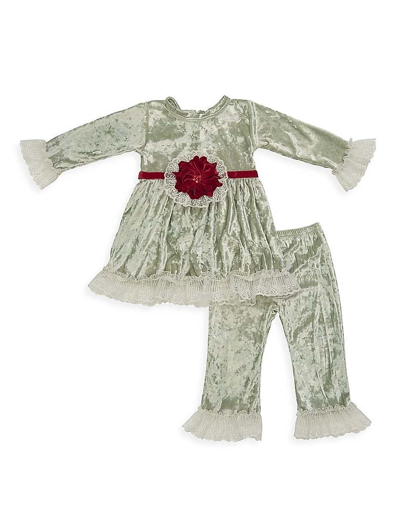 Baby Girl's & Little Evelyn Velvet Swing Set