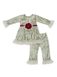 Baby Girl's & Little Evelyn Velvet Swing Set