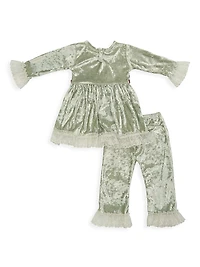 Baby Girl's & Little Evelyn Velvet Swing Set