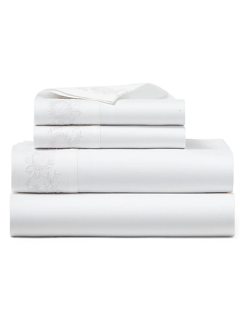 Eloise Embroidery Cotton Sheets & Pillowcases Collection