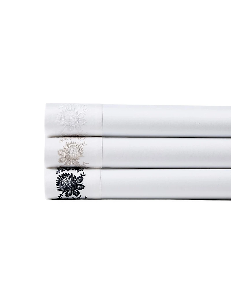Eloise Embroidery Cotton Sheets & Pillowcases Collection
