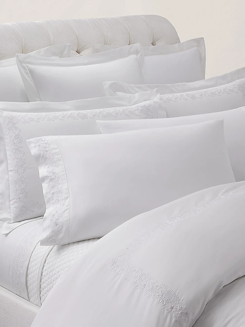 Eloise Embroidery Cotton Sheets & Pillowcases Collection