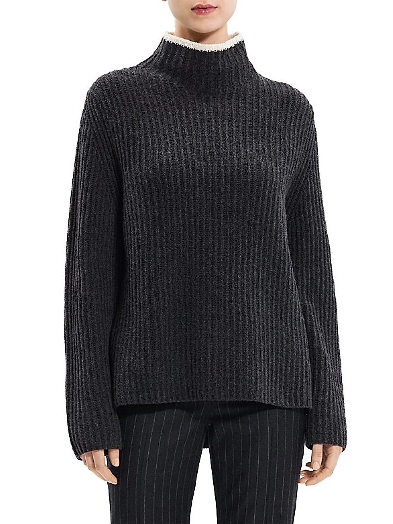 Karenia Wool & Cashmere Rib-knit Sweater