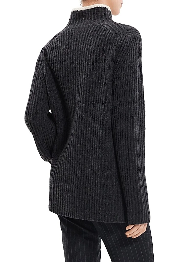 Karenia Wool & Cashmere Rib-knit Sweater