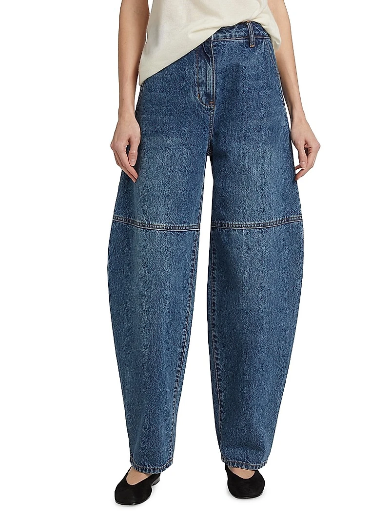 High-Rise Balloon-Leg Jeans