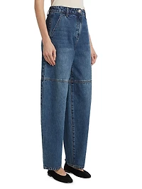 High-Rise Balloon-Leg Jeans