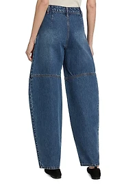 High-Rise Balloon-Leg Jeans