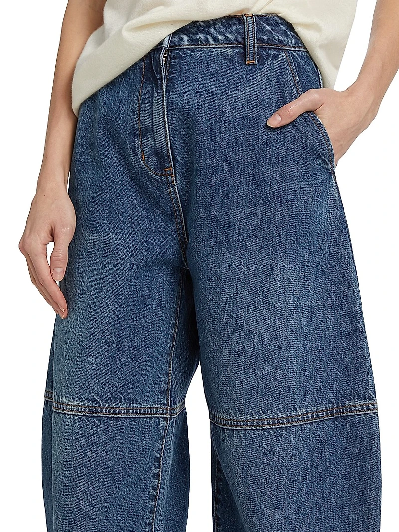 High-Rise Balloon-Leg Jeans