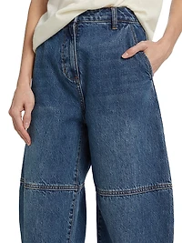High-Rise Balloon-Leg Jeans