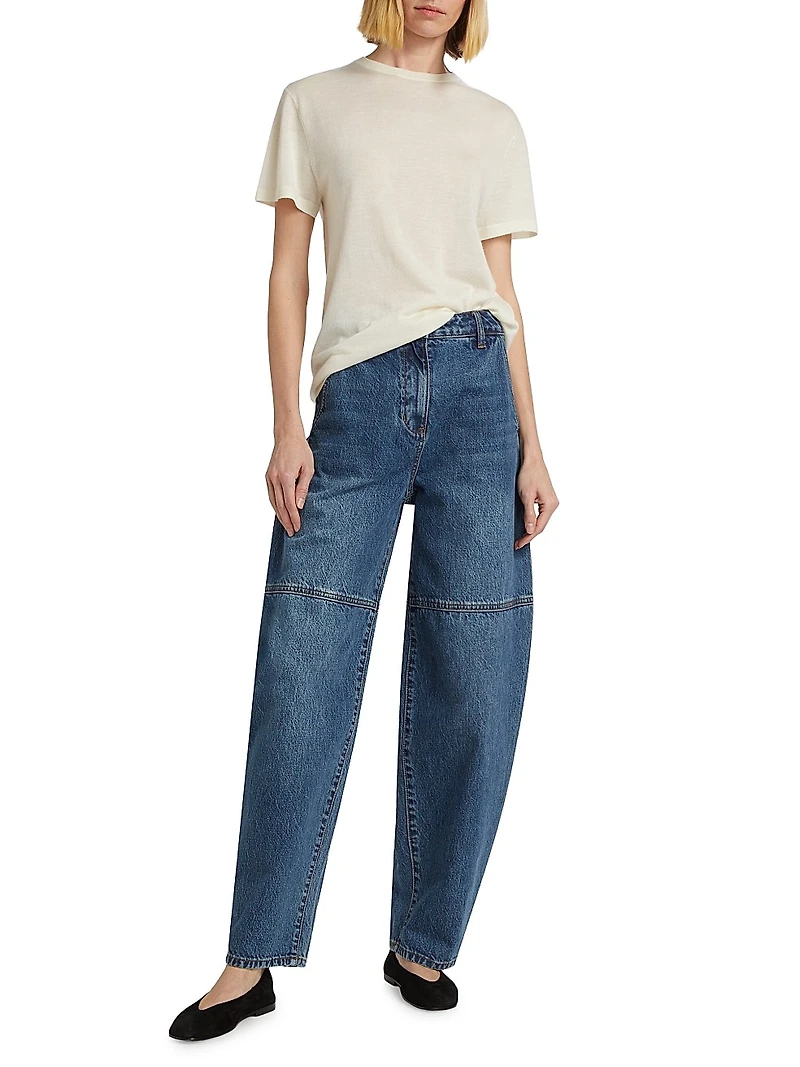 High-Rise Balloon-Leg Jeans