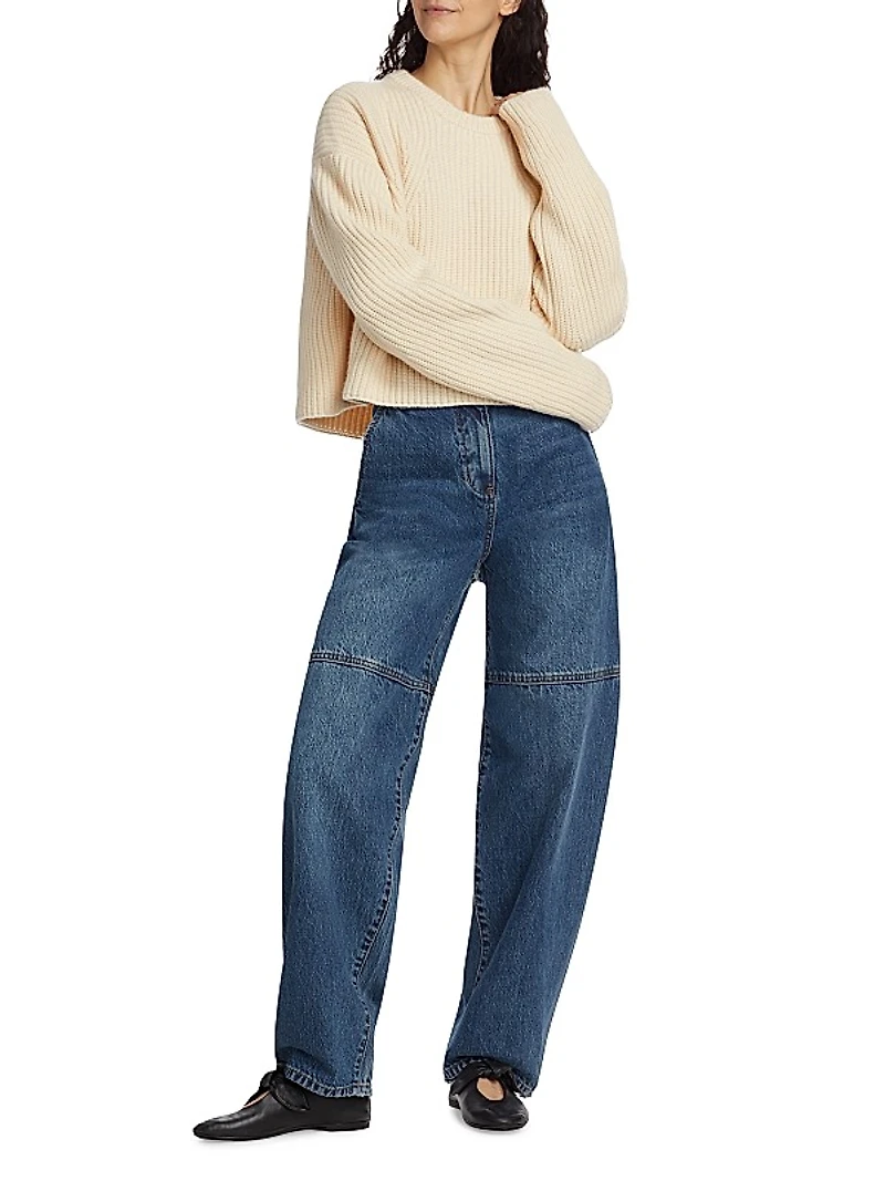 Rib-Knit Cashmere Sweater