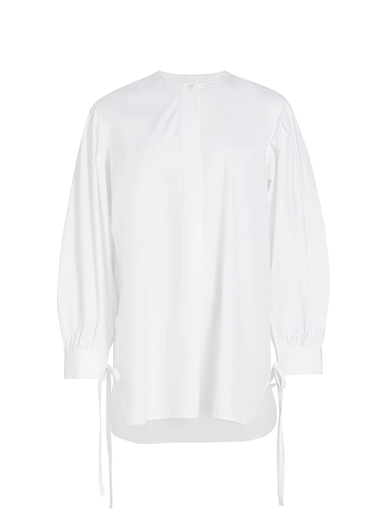 Poplin Tie-Cuff Tunic