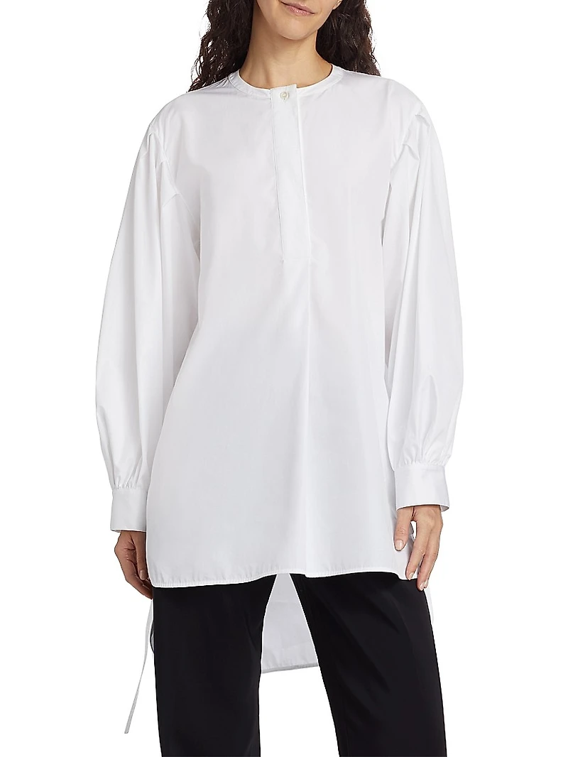 Poplin Tie-Cuff Tunic