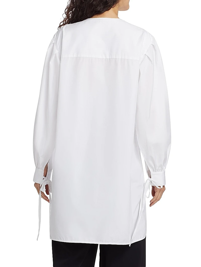Poplin Tie-Cuff Tunic