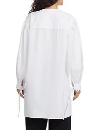 Poplin Tie-Cuff Tunic