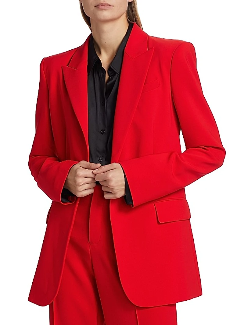 Stretch Crepe Boyfriend Blazer