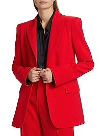 Stretch Crepe Boyfriend Blazer