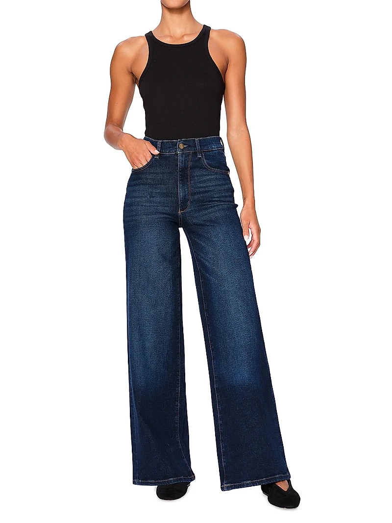 Hepburn Wide Leg High Rise Jeans