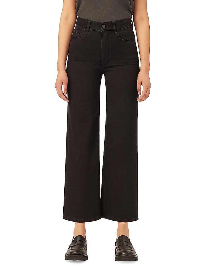 Hepburn Wide Leg High Rise Crop Jeans