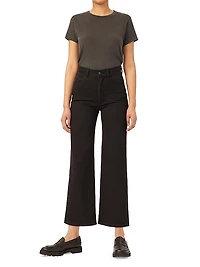 Hepburn Wide Leg High Rise Crop Jeans