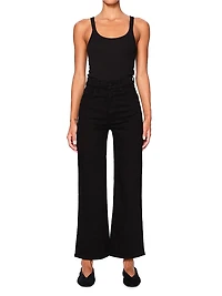 Hepburn Wide Leg High Rise Crop Jeans
