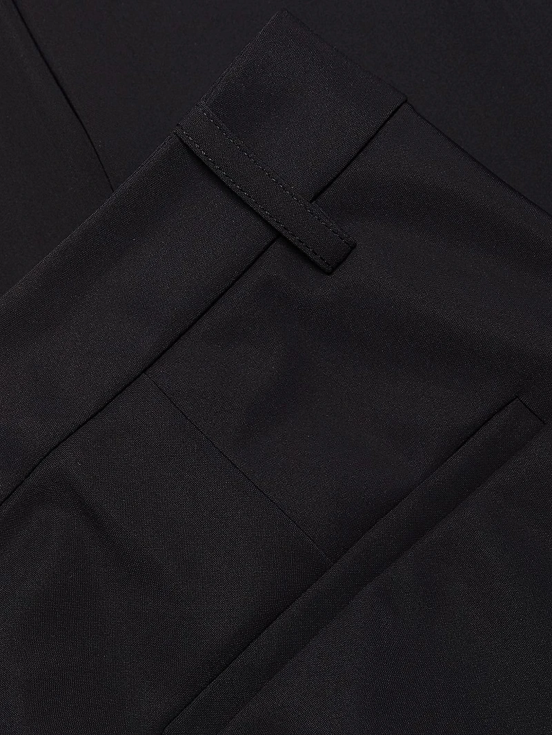 Stretch Straight-Leg Crop Pants