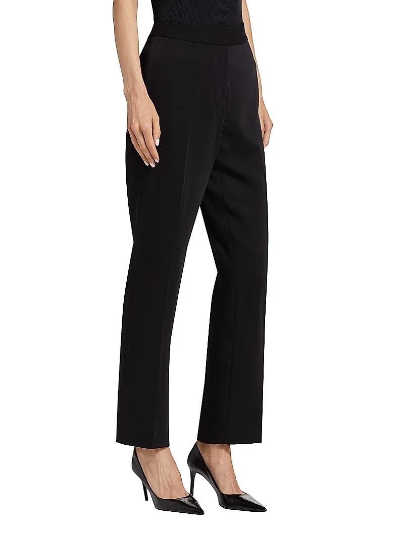 Blair Crepe Straight-Leg Pants