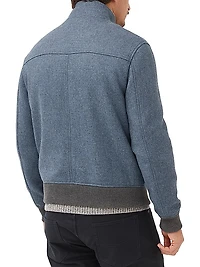 Knapdale Wool-Blend Tech Bomber Jacket