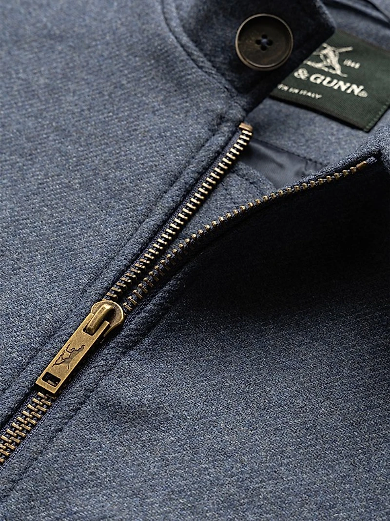 Knapdale Wool-Blend Tech Bomber Jacket