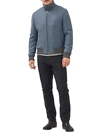Knapdale Wool-Blend Tech Bomber Jacket