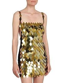 Sleeveless Metal-Embellished Minidress