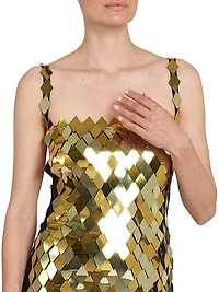 Sleeveless Metal-Embellished Minidress
