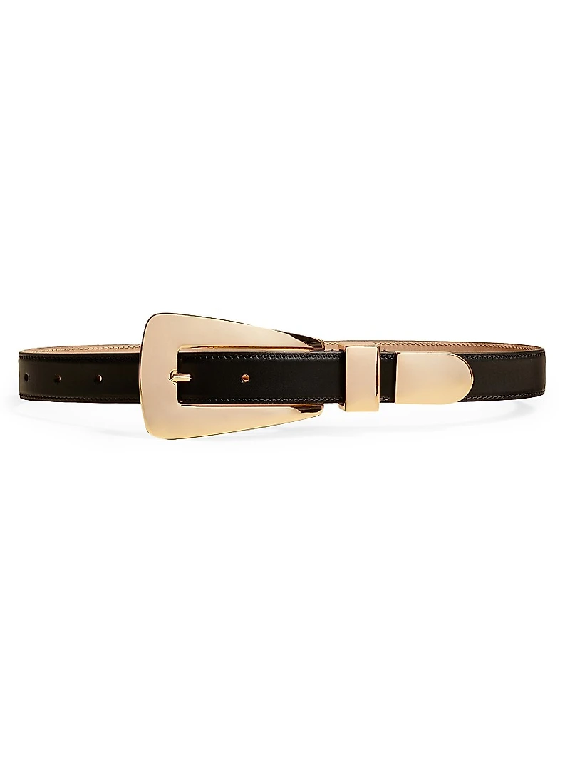 Lucca Statement Buckle Leather Belt