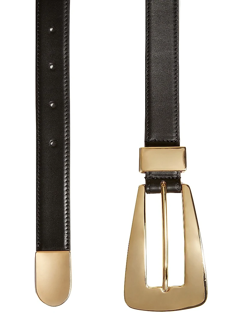 Lucca Statement Buckle Leather Belt