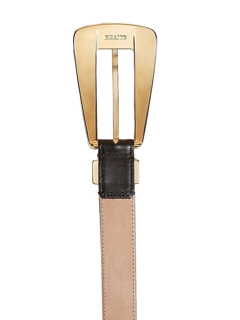Lucca Statement Buckle Leather Belt