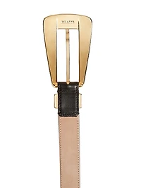 Lucca Statement Buckle Leather Belt