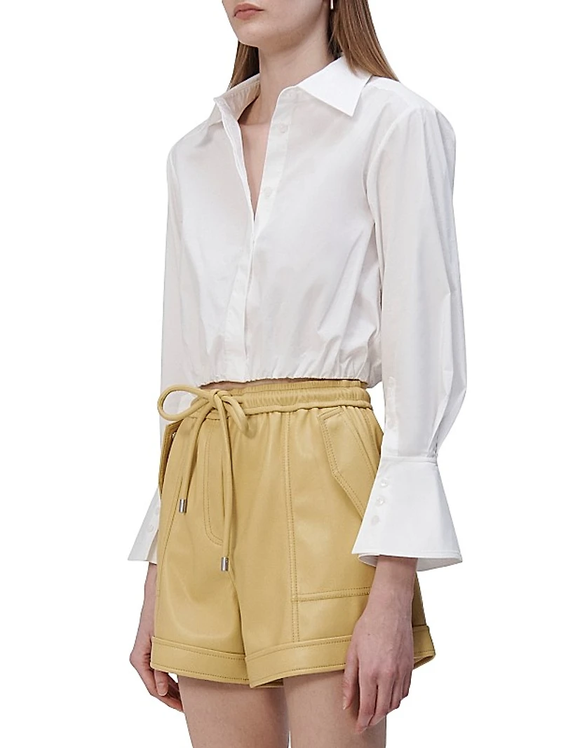 Blythe Poplin Crop Shirt