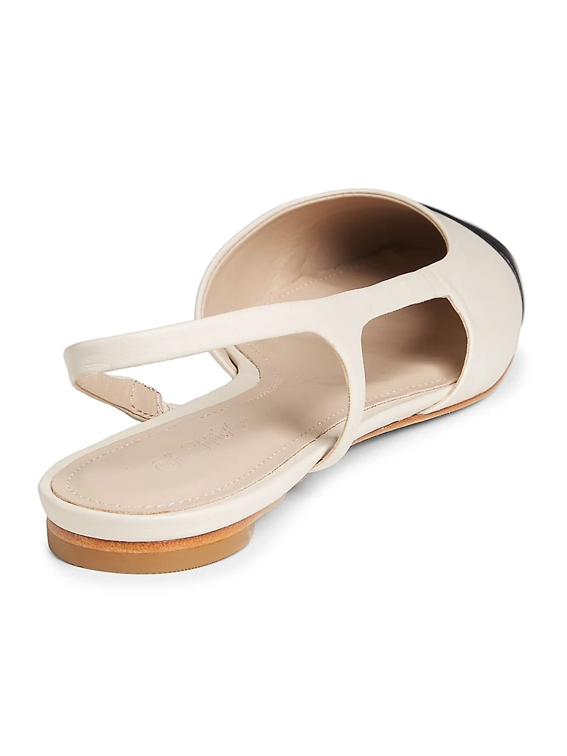 COLLECTION Leather Slingback Flats