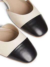 COLLECTION Leather Slingback Flats