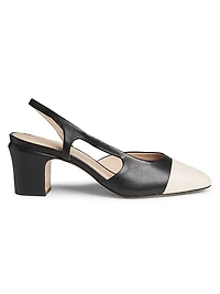 COLLECTION 60MM Leather Slingback Pumps