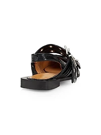 Chunky Buckle Slingback Flats