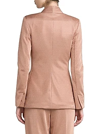 Metallic Bonded Jersey Blazer