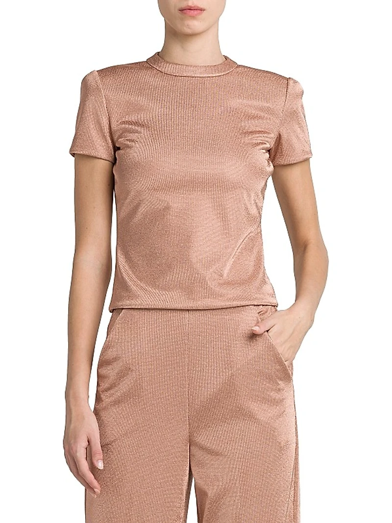 Metallic Bonded Jersey T-Shirt